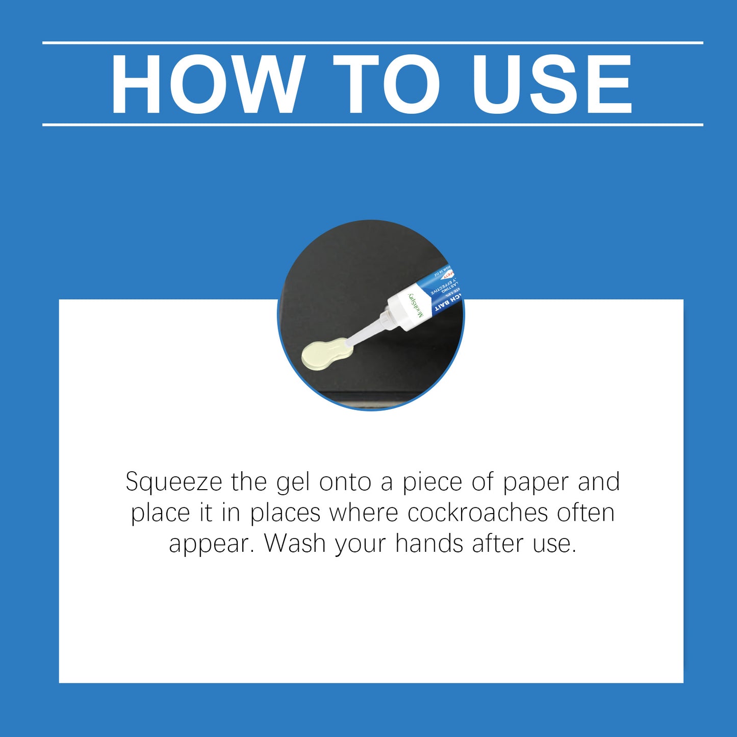 MoonSpry Cockroach Bait Gel Indoor Home Kitchen Cockroach Bait