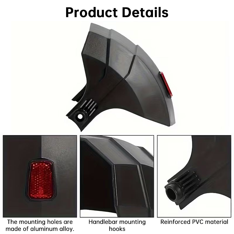 Compatible Rear Fender for KuKirin G2 G3 G4 Electric Scooter | High-Visibility Reflective Plastic Mudguard