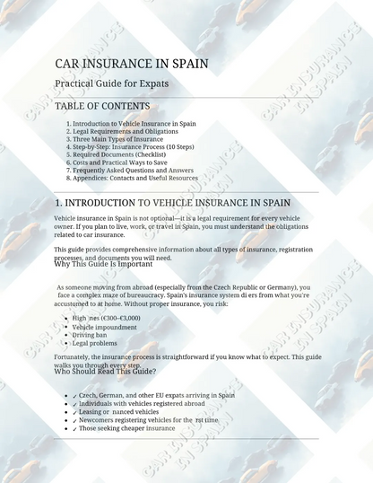 E-book Car Insurance in Spain