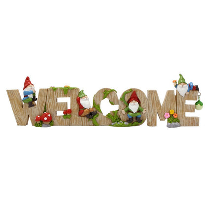 Dwarf Welcome Card Creative Garden Outdoor Balcony Welcome Decoration