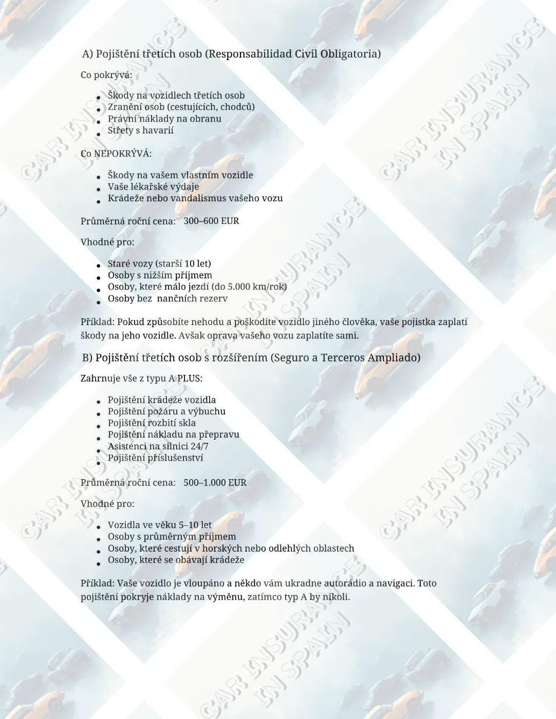 E-book Car Insurance in Spain