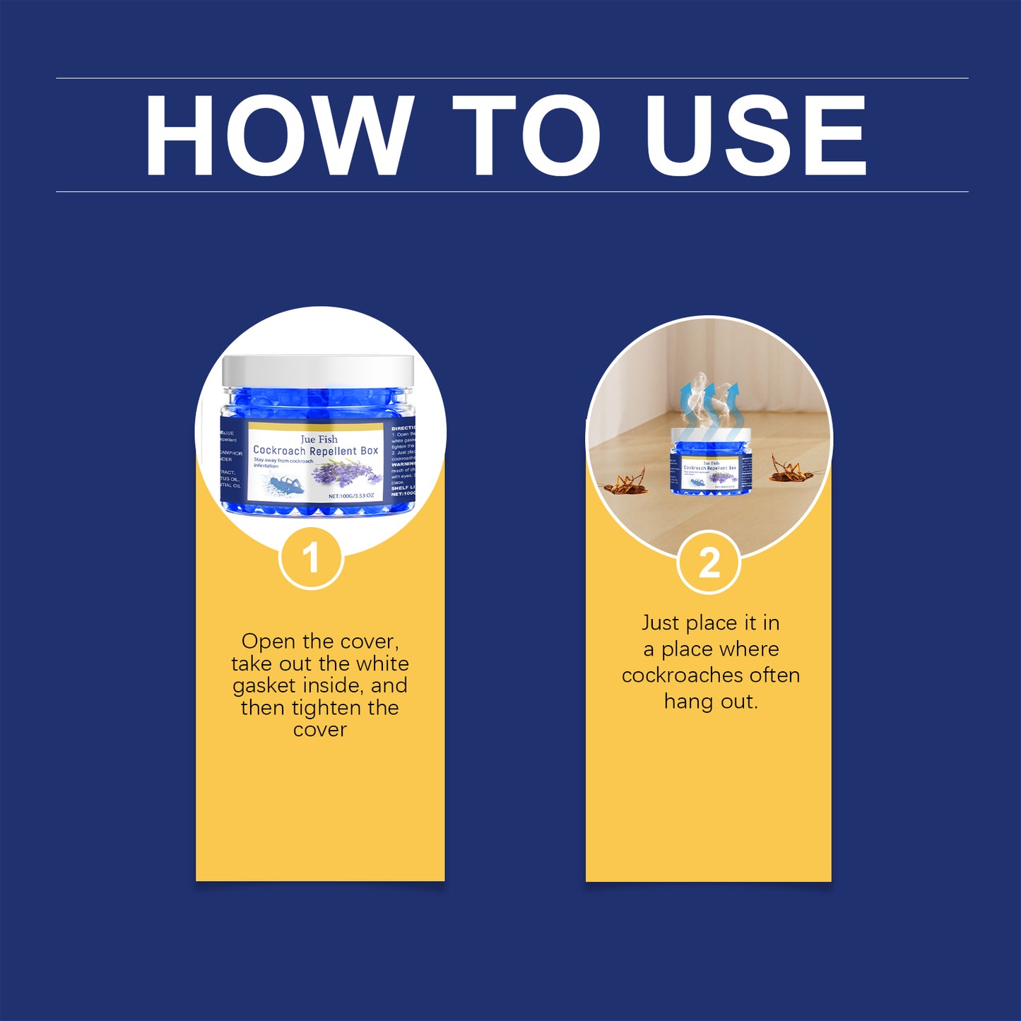 Cockroach Repellent Box, Cockroach Decoy Gel Plant Extract Cockroach Repellent Box