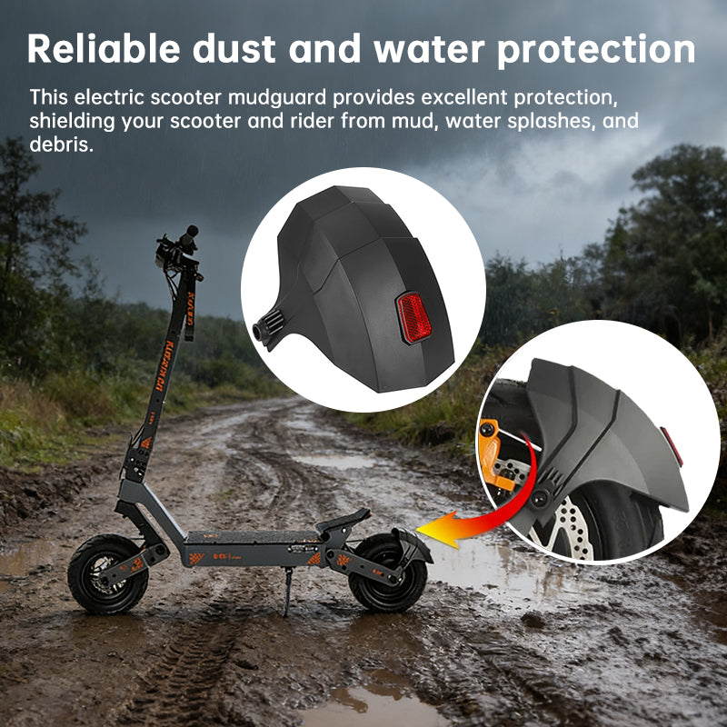 Compatible Rear Fender for KuKirin G2 G3 G4 Electric Scooter | High-Visibility Reflective Plastic Mudguard