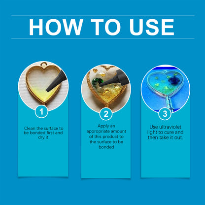 Creative Resin Glue, High Transparent Resin Drop Glue Diy Hand-Made Shadowless Glue Quick Dry Drop Glue