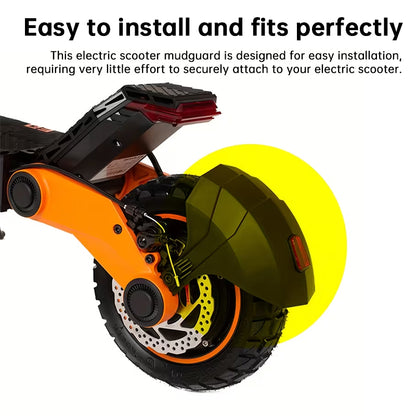 Compatible Rear Fender for KuKirin G2 G3 G4 Electric Scooter | High-Visibility Reflective Plastic Mudguard