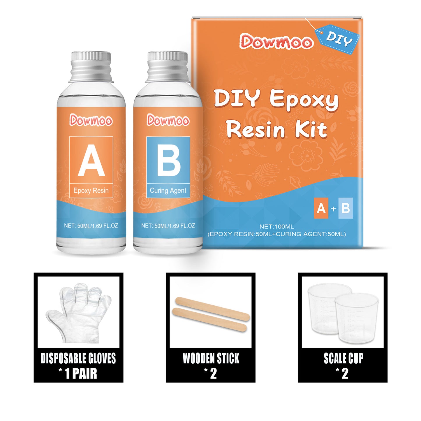 Dowmoo Clear Epoxy Set Curing Adhesive Clear Quick Drying Adhesive Jewelry Making Craft Art