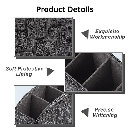 5-Slot Remote Control Holder Box - Desktop Organizer for TV, Media Player, Heater & Game Controllers